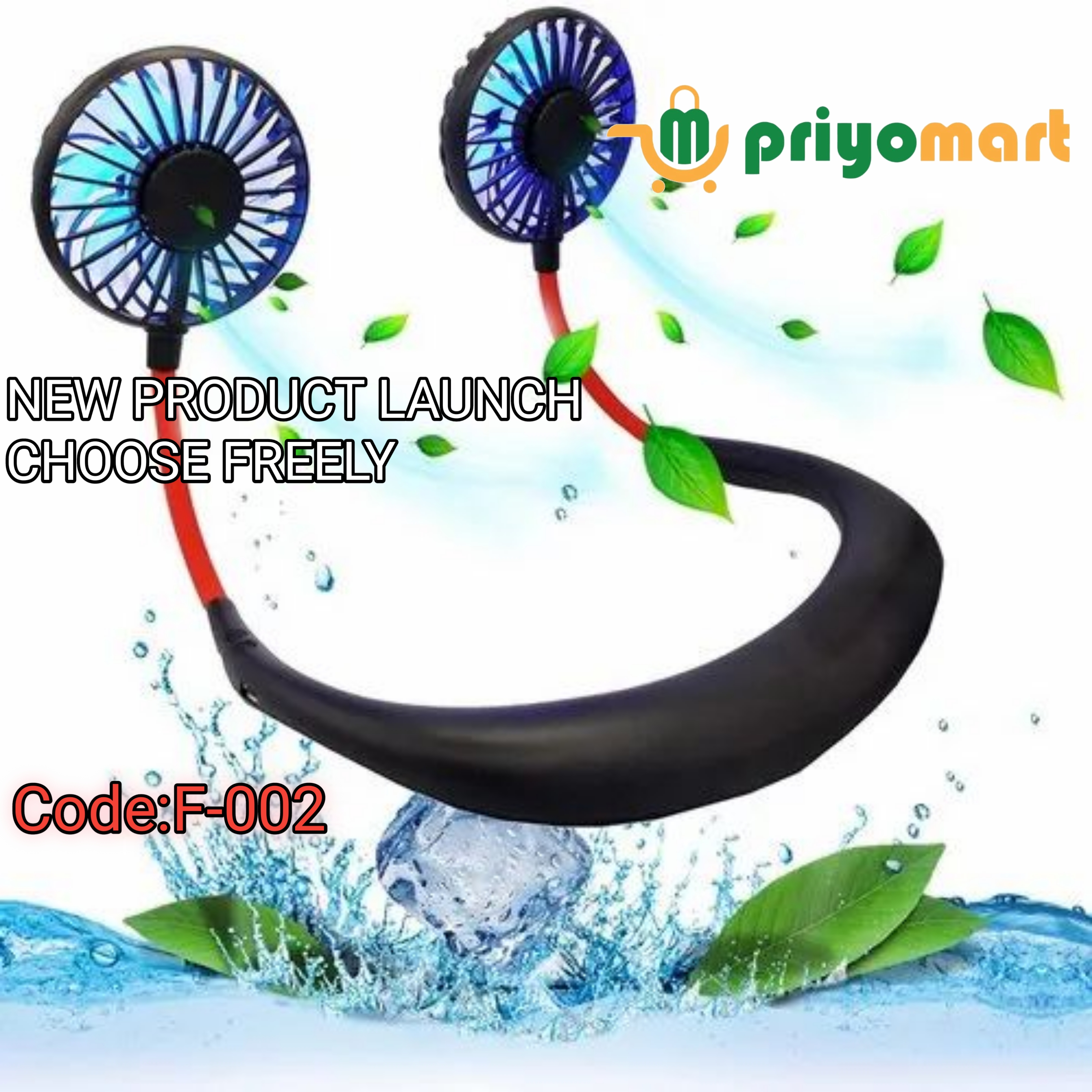 Neck Fan Hand Free Usb Portable